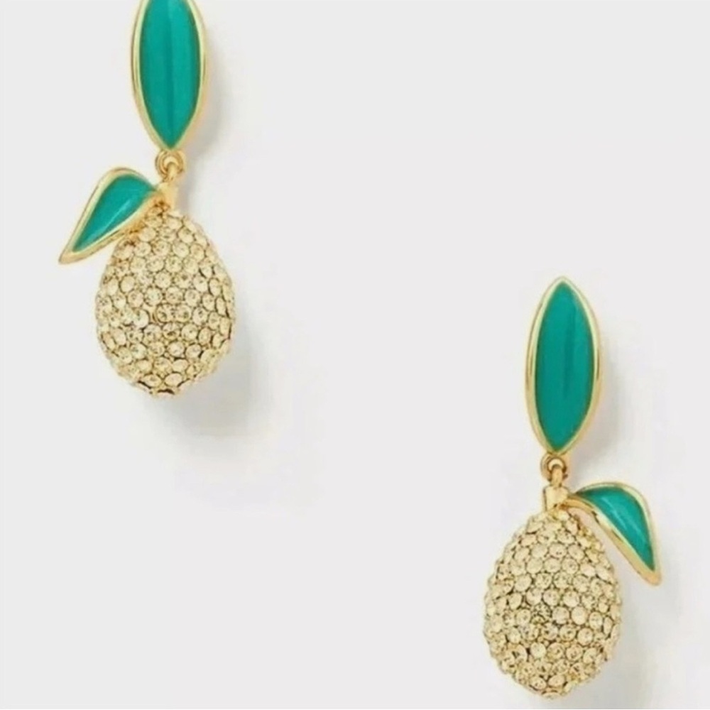 Kate Spade Lemon Drop Pavé Earrings